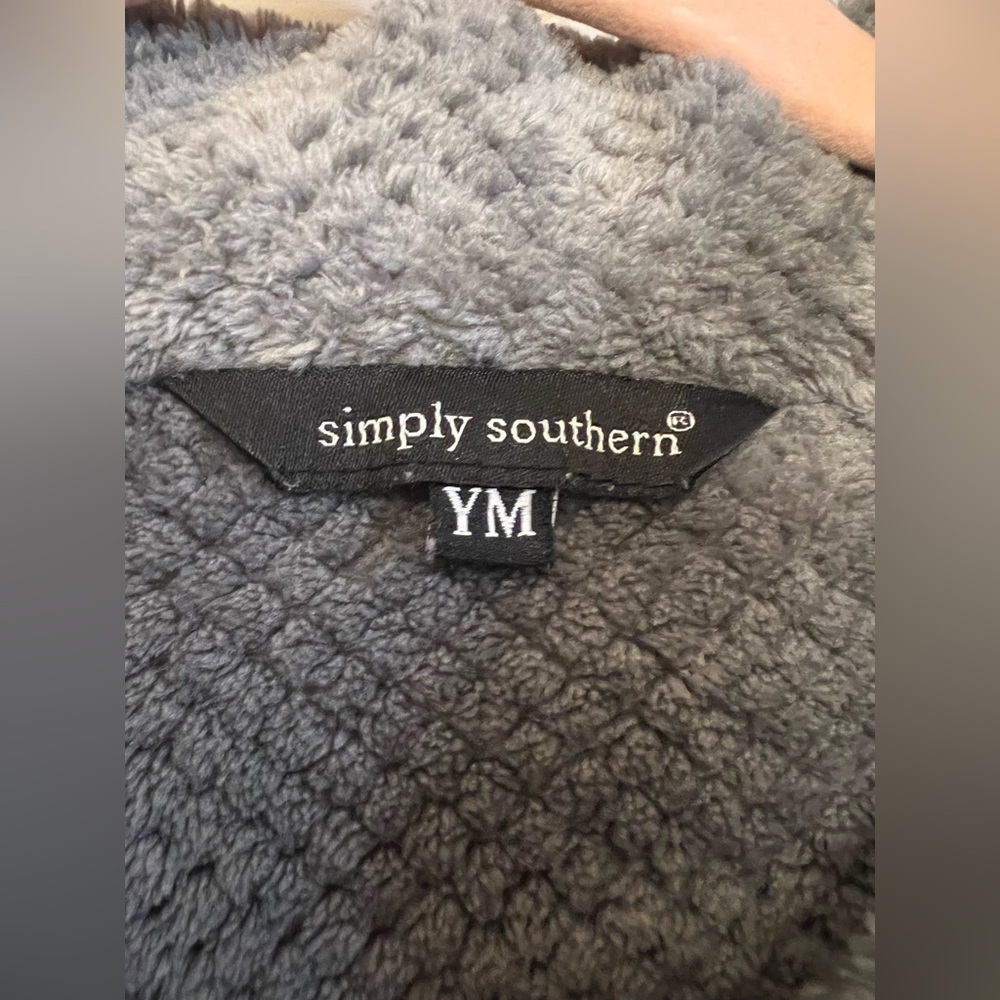 🖤 Boy’s Simply Southern Pullover Fleece | Red & Black Plaid - Picture 4 of 5